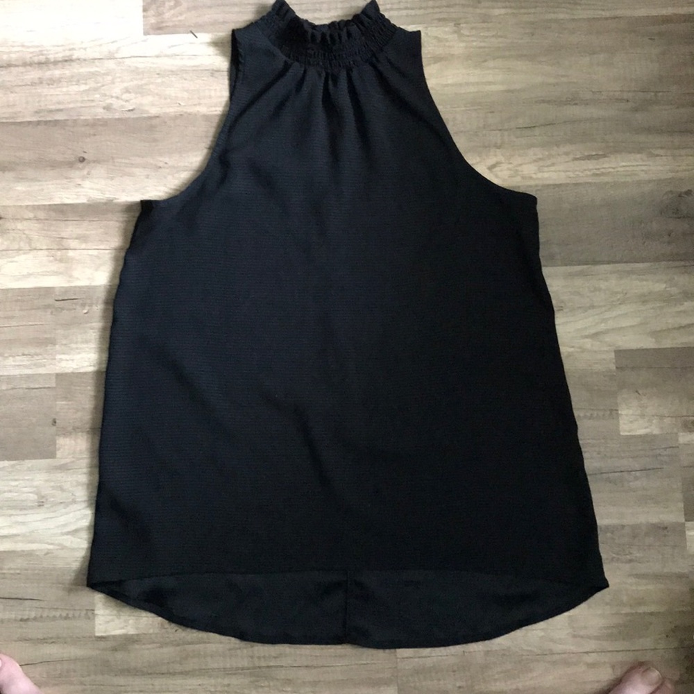 Massimo Black mocked Neck Sleeveless Blouse 2/$20